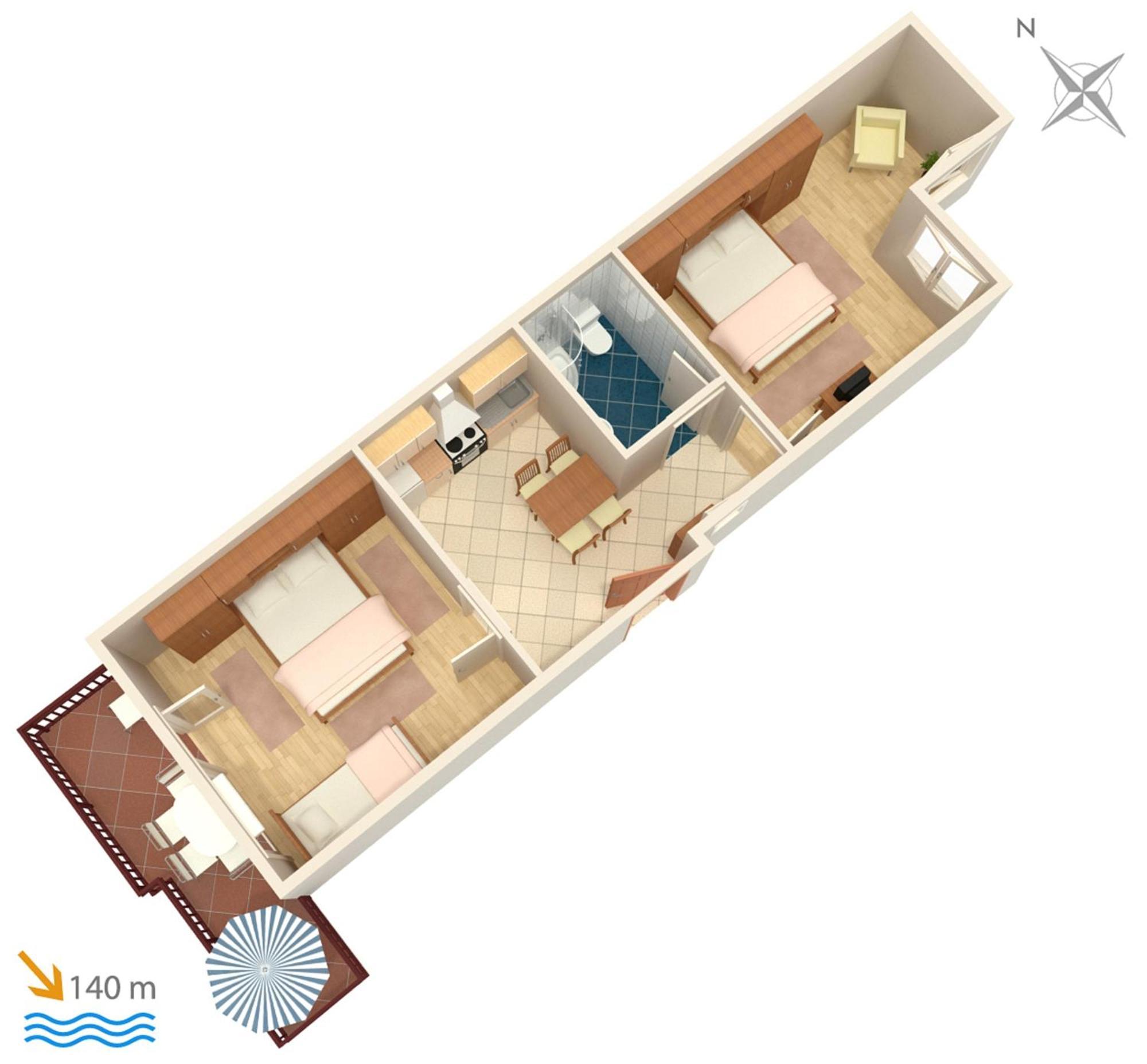 Apartments&rooms by the sea Brela, Makarska - 2752 Exteriör bild
